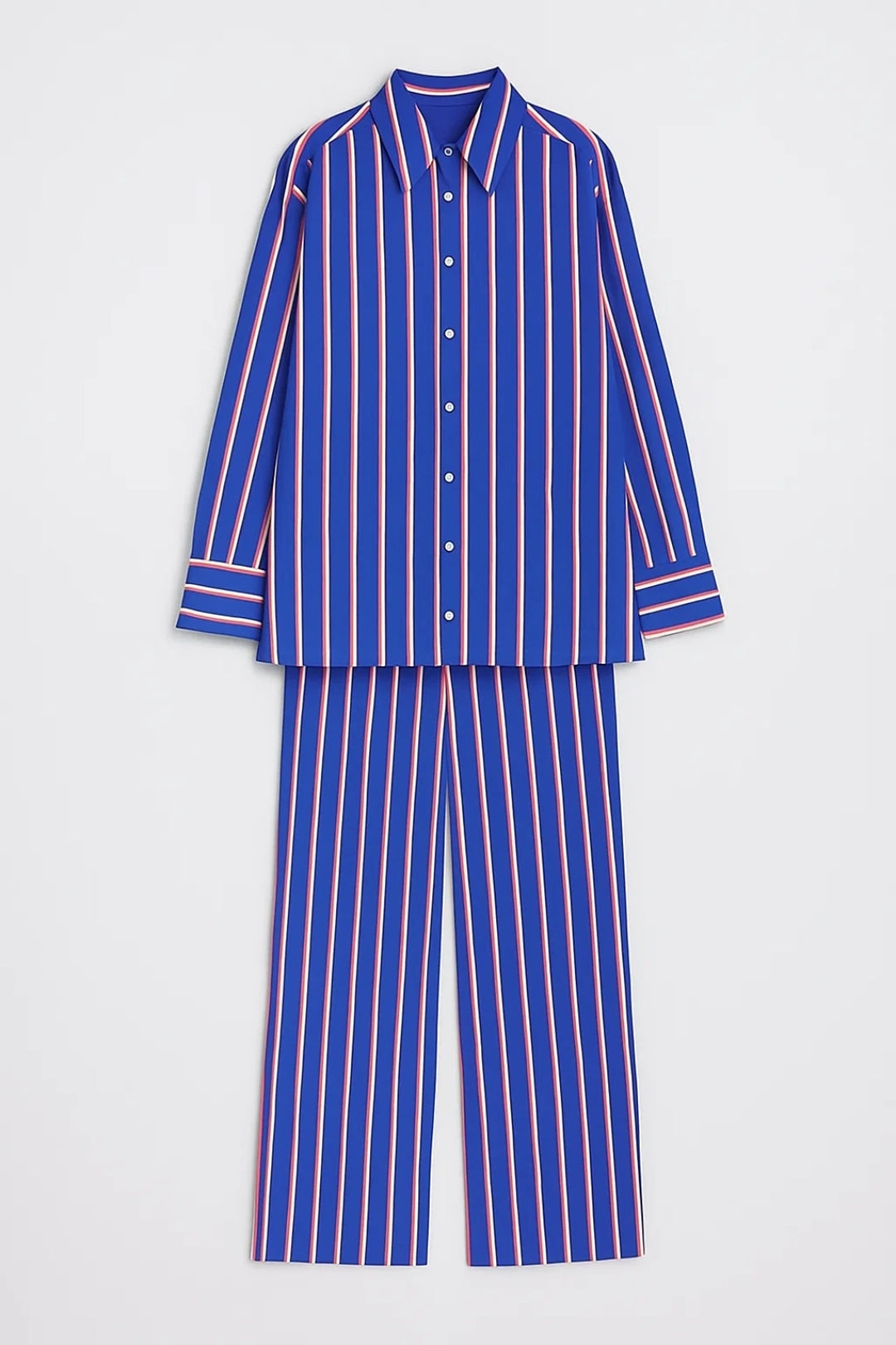 Gestreepte Set | Losvallende Overhemdstijl | Statement Look met Karakter