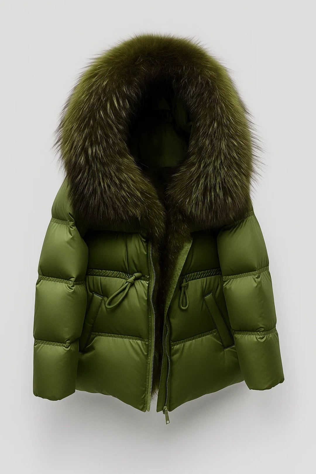 Gewatteerde Damesjas | Korte Pasvorm met Volumineuze Kraag | Warme Winterstijl