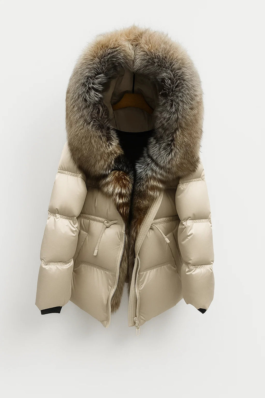 Gewatteerde Damesjas | Korte Pasvorm met Volumineuze Kraag | Warme Winterstijl