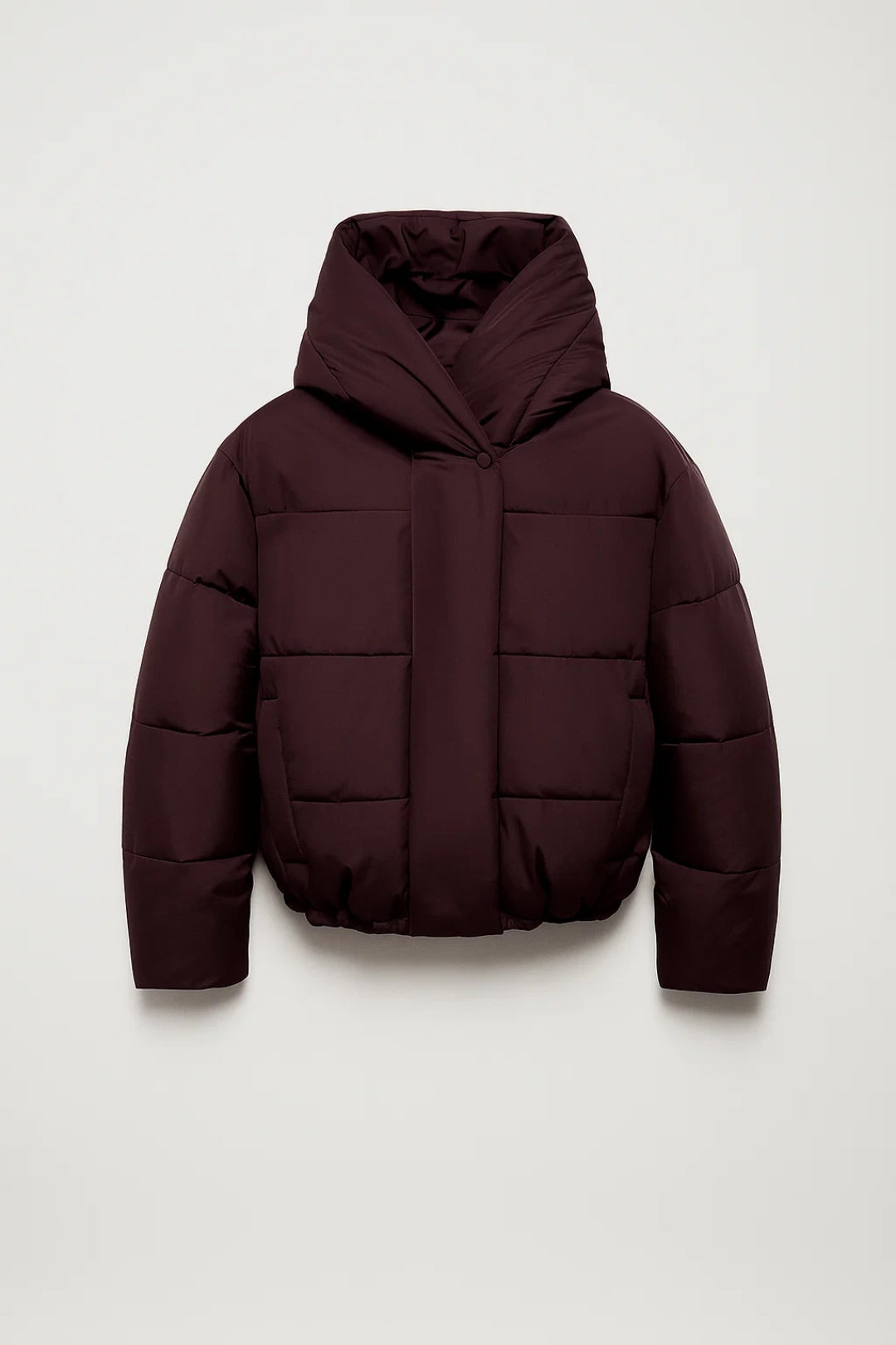 Gewatteerde Damesjas | Korte Puffer met Brede Capuchon | Warme Stadsstijl