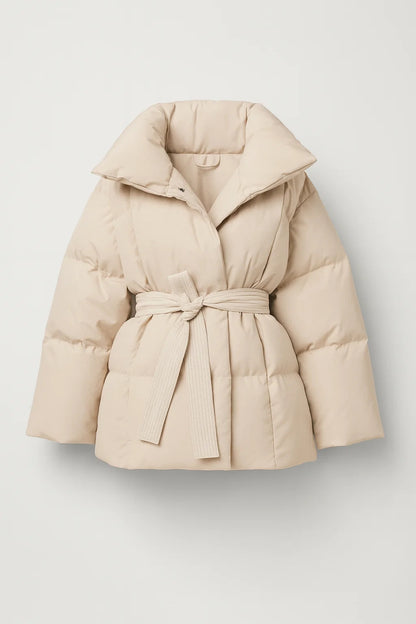 Winterjas Dames | Gewatteerd | Met Tailleceintuur | Winter | Comfortabele pasvorm | Ideaal voor koude dagen