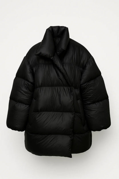 Gewatteerde Damesjas | Oversized Model met Hoge Kraag | Warm en Lichtgewicht