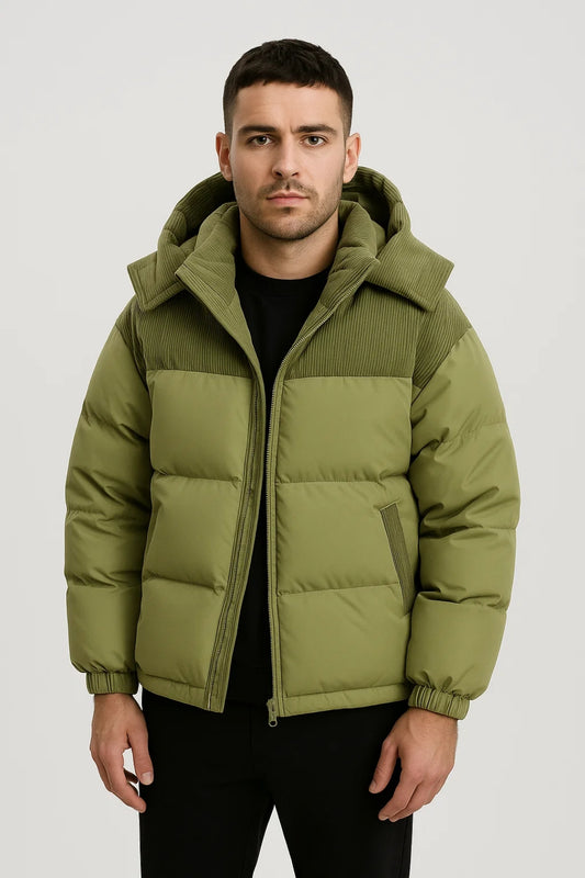 Pufferjas Heren | Gewatteerd | Met Capuchon | Winter | Comfortabele pasvorm | Ideaal voor koude dagen
