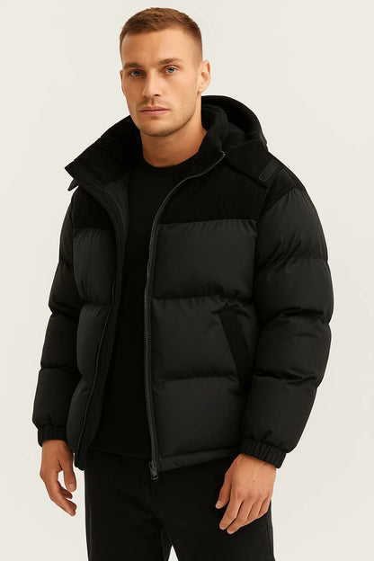 Pufferjas Heren | Gewatteerd | Met Capuchon | Winter | Comfortabele pasvorm | Ideaal voor koude dagen