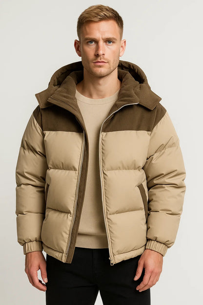 Pufferjas Heren | Gewatteerd | Met Capuchon | Winter | Comfortabele pasvorm | Ideaal voor koude dagen