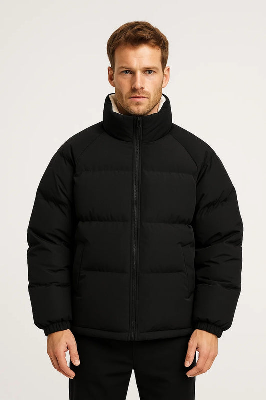 Winterjas Heren | Gewatteerd | Hoge Kraag | Winter | Comfortabele pasvorm | Ideaal voor koude dagen