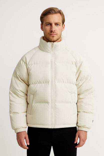 Winterjas Heren | Gewatteerd | Hoge Kraag | Winter | Comfortabele pasvorm | Ideaal voor koude dagen