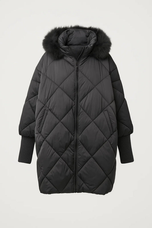 Gewatteerde Winterjas | Oversized Damesmodel met Capuchon | Extra Warmte