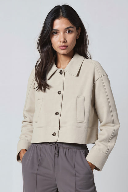 Korte Jas | Zacht en Warm | Tijdloze Look in Zwart of Beige