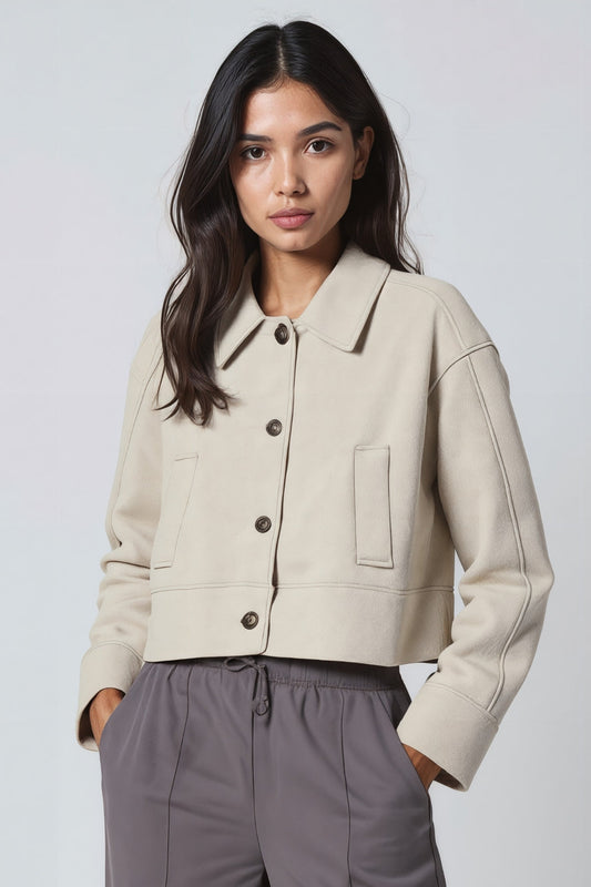 Korte Jas | Zacht en Warm | Tijdloze Look in Zwart of Beige