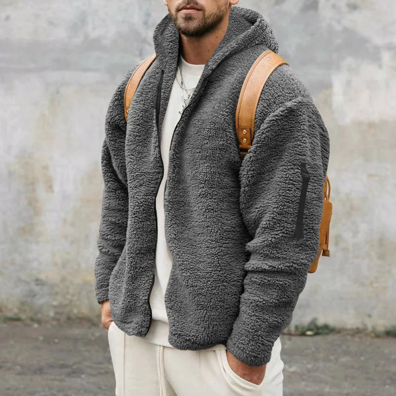 Gijs - Heren Teddy Jas Oversized met Capuchon en Rits voor de Herfst