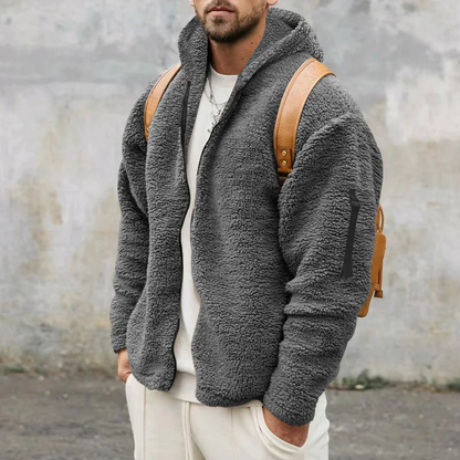 Gijs - Heren Teddy Jas Oversized met Capuchon en Rits voor de Herfst