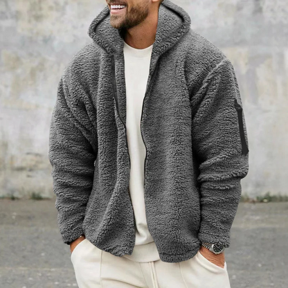 Gijs - Heren Teddy Jas Oversized met Capuchon en Rits voor de Herfst