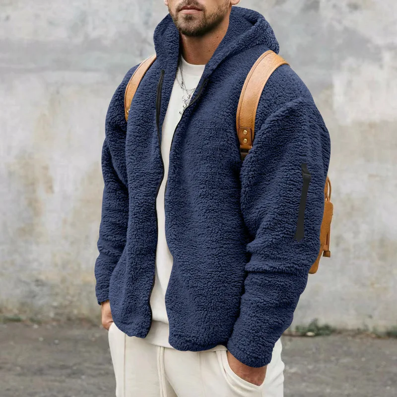 Gijs - Heren Teddy Jas Oversized met Capuchon en Rits voor de Herfst