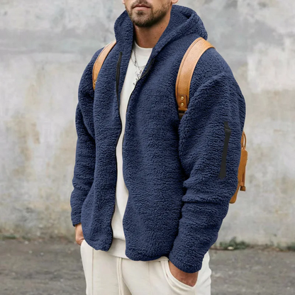 Gijs - Heren Teddy Jas Oversized met Capuchon en Rits voor de Herfst