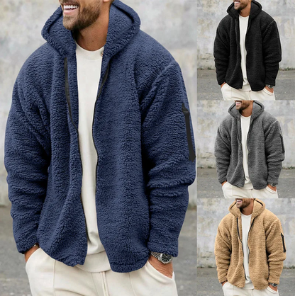 Gijs - Heren Teddy Jas Oversized met Capuchon en Rits voor de Herfst