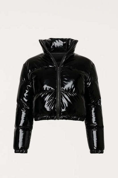 Glanzend Pufferjack | Kort Model met Rits | Lichtgewicht en Ademend