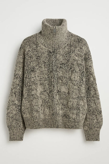 Grofgebreide Damestrui | Relaxed Fit met Ritskraag | Warm en Comfortabel