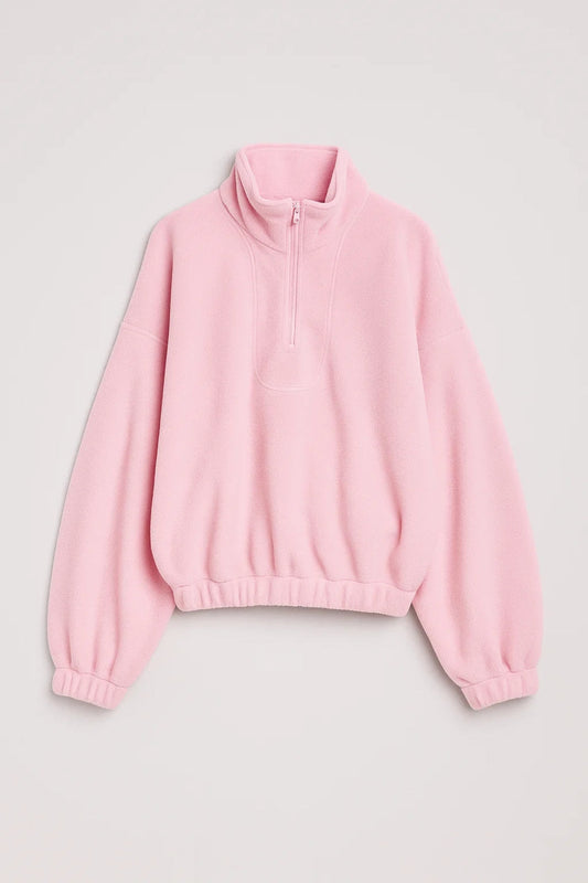 Halfzip Damestrui | Relaxed Fit met Opstaande Kraag | Comfortabel en Casual