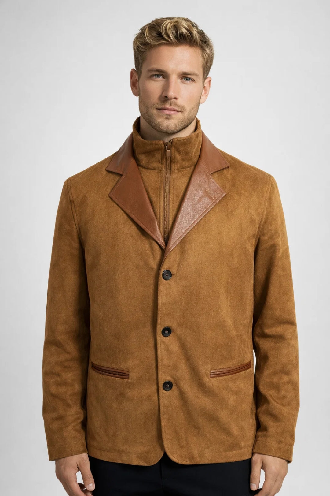 Blazer Heren - Getailleerd Jasje met Revers en Contrasterende Bies | Klassiek