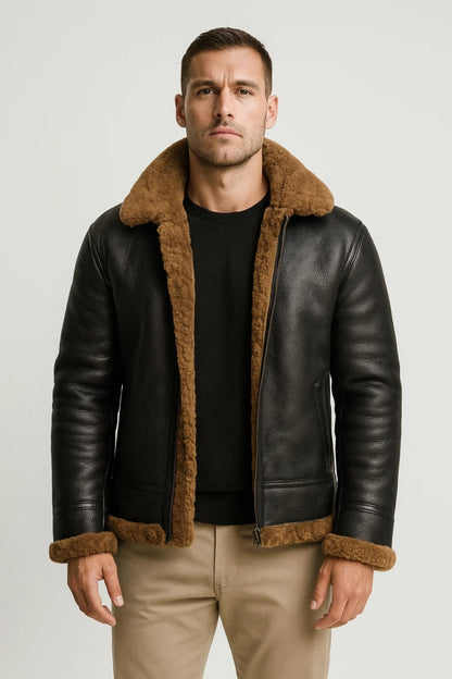 Heren Jas | Elegant | Met Bontkraag | Winter