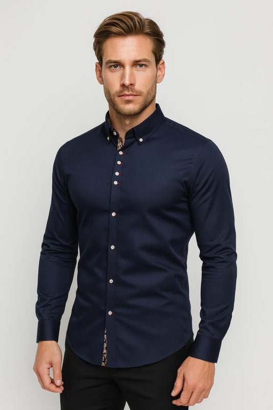 Heren Overhemd | Elegant | Lange Mouw | Herfst