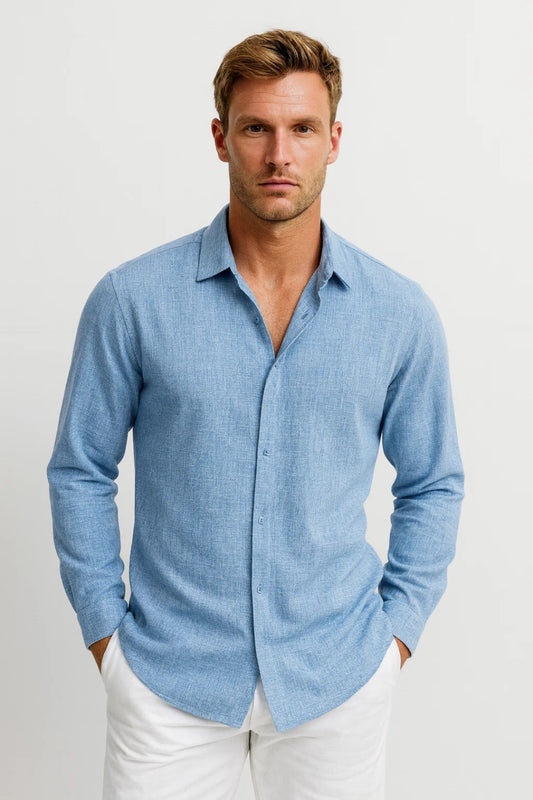 Heren Overhemd | Minimalistisch | Lange Mouw | Zomer