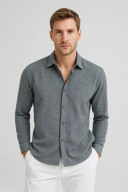 Heren Overhemd | Minimalistisch | Lange Mouw | Zomer