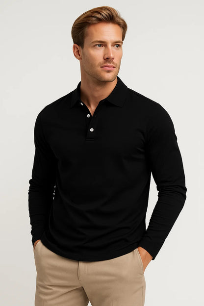 Heren Polo | Minimalistisch | Lange Mouw | Lente