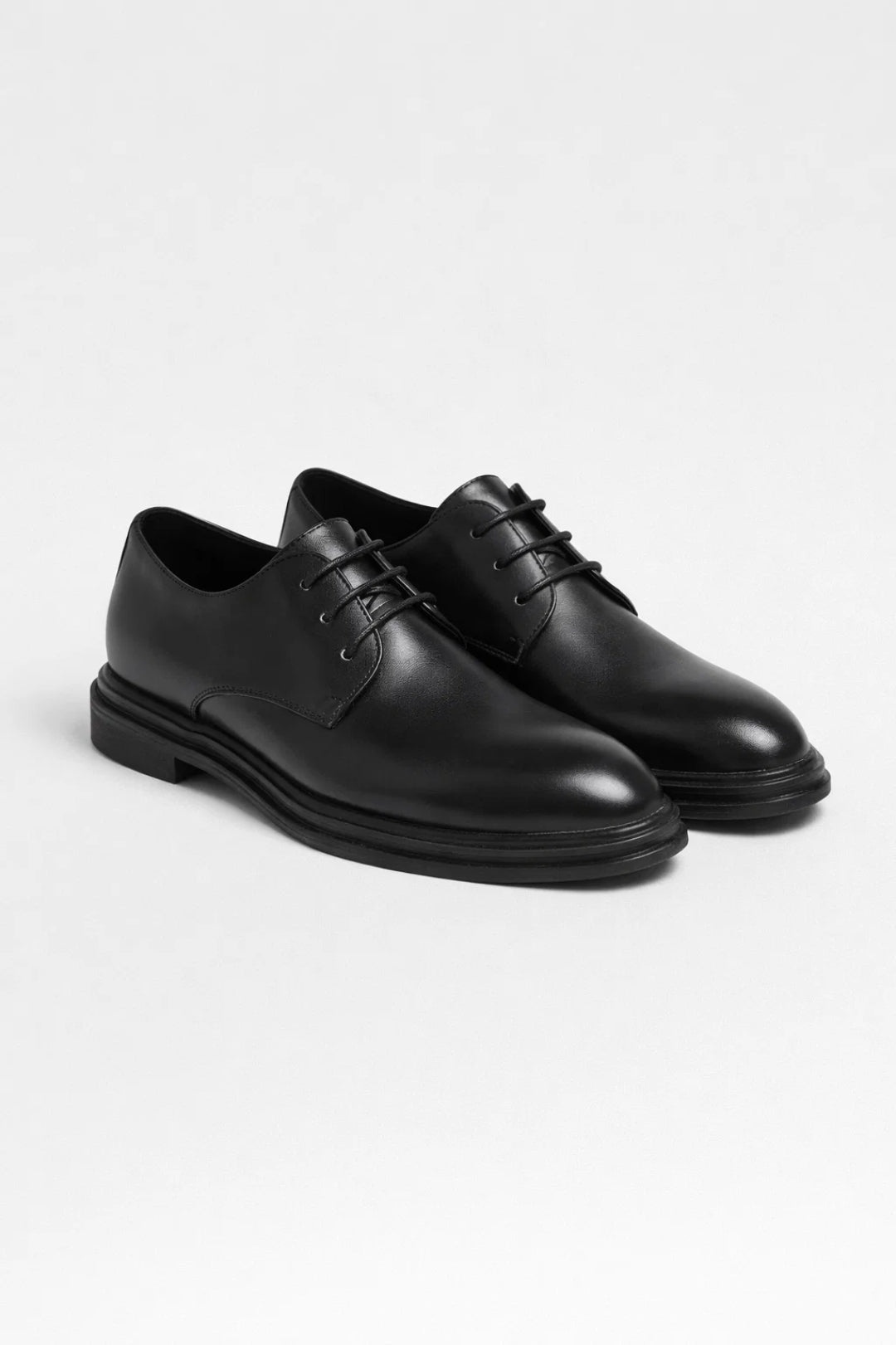 Schoenen Heren - Veterschoenen met Ronde Neus en Dikke Zool | Zakelijk