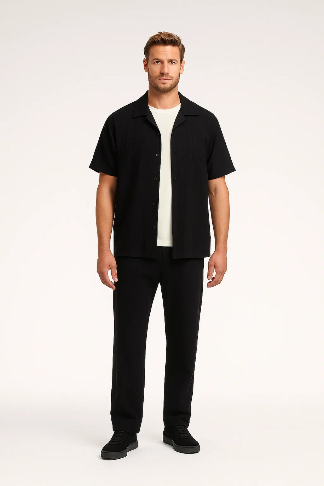 Heren Set | Minimalistisch | Met Knoopjes | Zomer