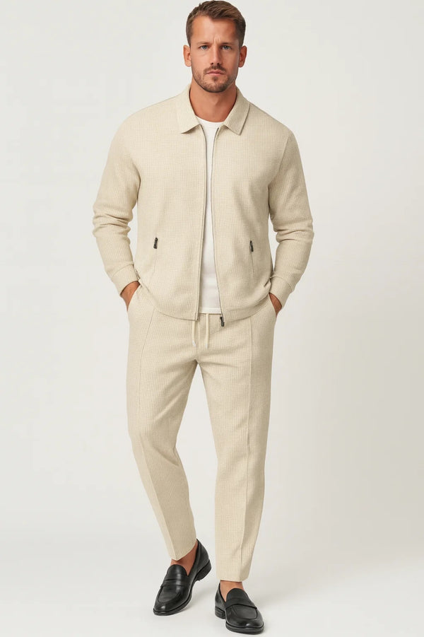 Co-ord Set Heren - Zip Jas met Tapered Broek | Casual Smart