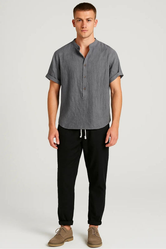 Set Heren | Kraagloos | Casual | All-Season | Comfortabele pasvorm