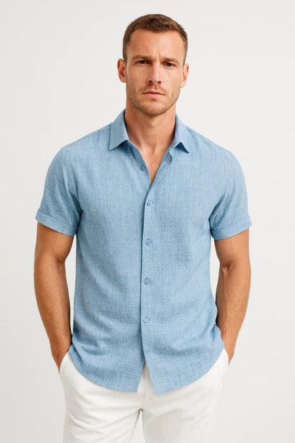Heren Shirt | Minimalistisch | Korte Mouw | Zomer