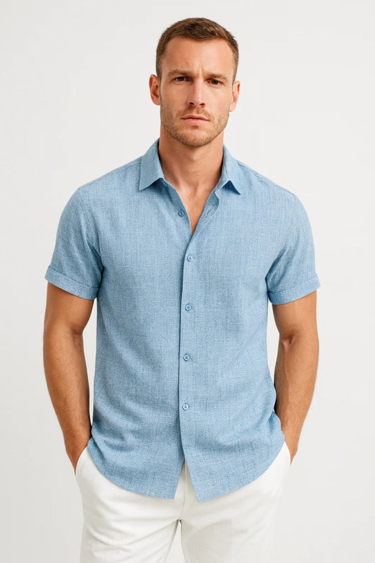 Heren Shirt | Minimalistisch | Korte Mouw | Zomer