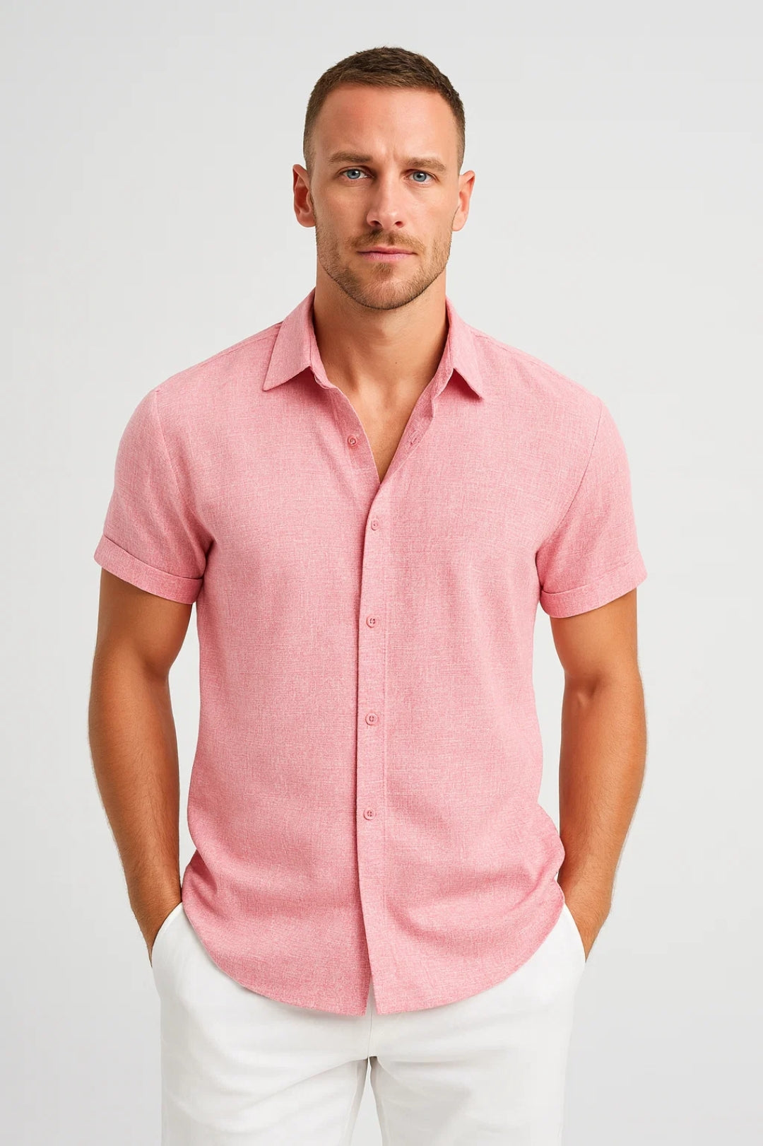 Heren Shirt | Minimalistisch | Korte Mouw | Zomer