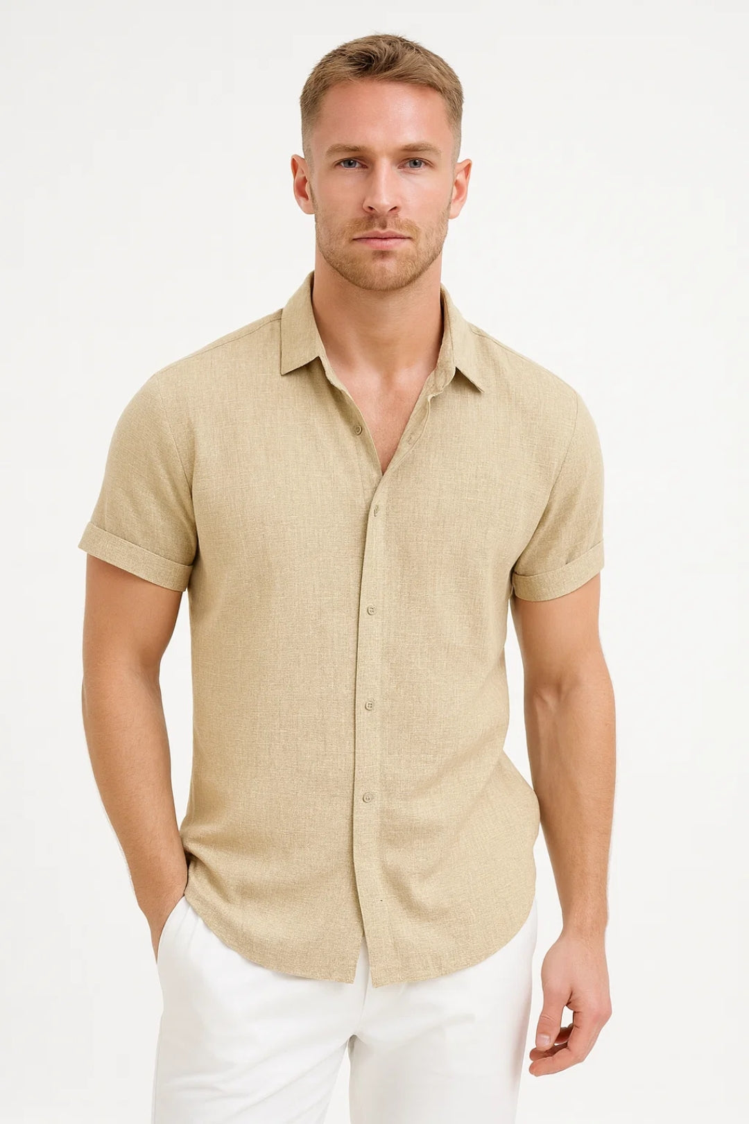 Heren Shirt | Minimalistisch | Korte Mouw | Zomer