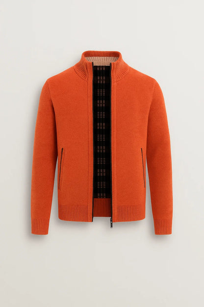 Vest Heren - Gebreid Zip Model met Opstaande Kraag | Casual