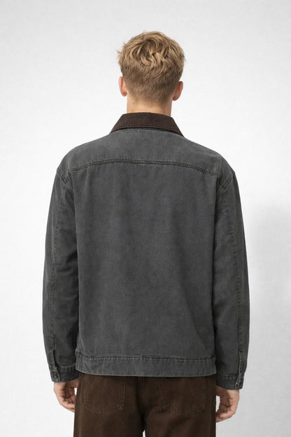 Tussenjas Heren - Oversized Jack met Klassieke Kraag en Rits | Casual