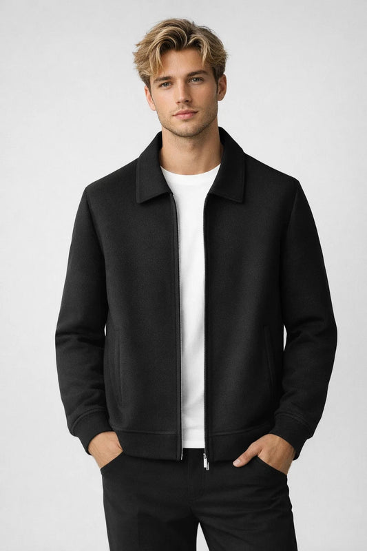 Tussenjas Heren - Strak Jack met Klassieke Kraag en Ritssluiting | Elegant