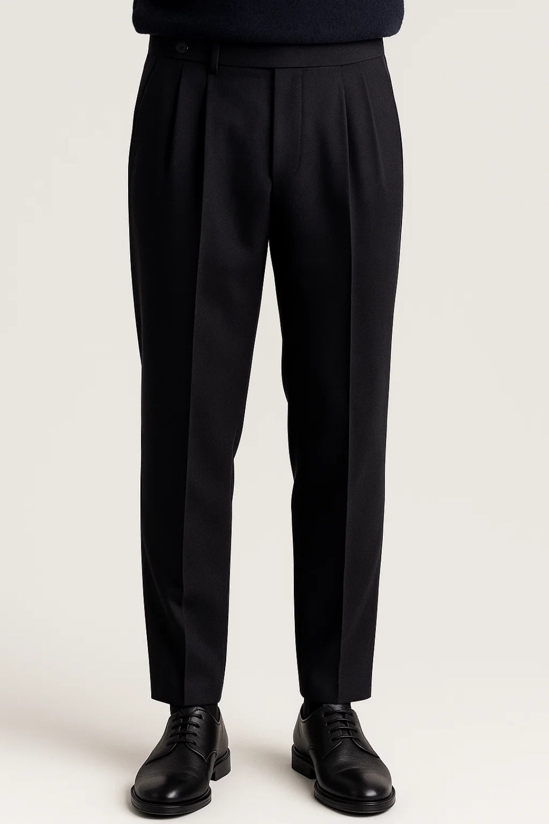 Broek Heren | Hoge Taille | Plooi | All-Season | Comfortabele pasvorm