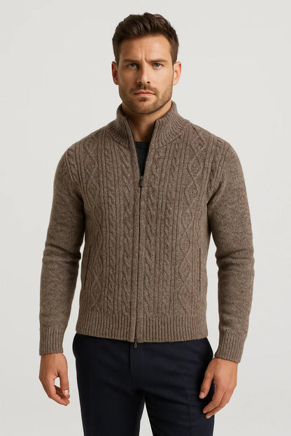 Cardigan Heren | Kabelstructuur | Met Rits | Winter | Comfortabele pasvorm