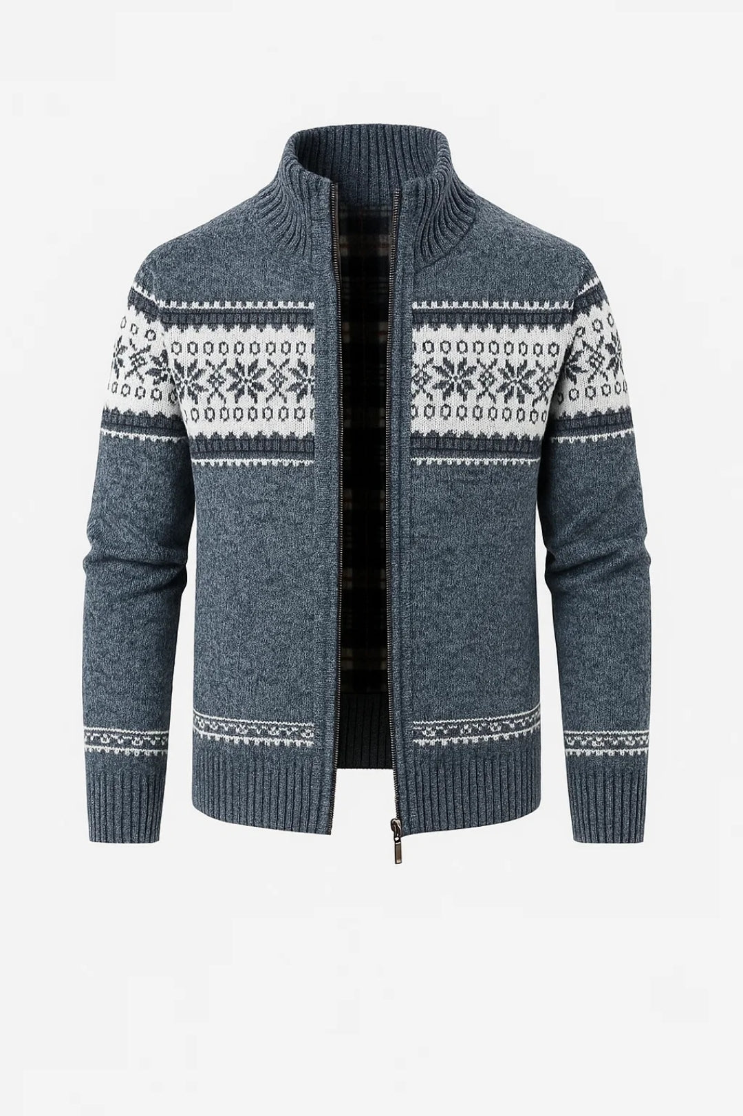 Cardigan Heren | Met Rits | Scandinavisch Motief | Winter | Ideaal voor koude dagen