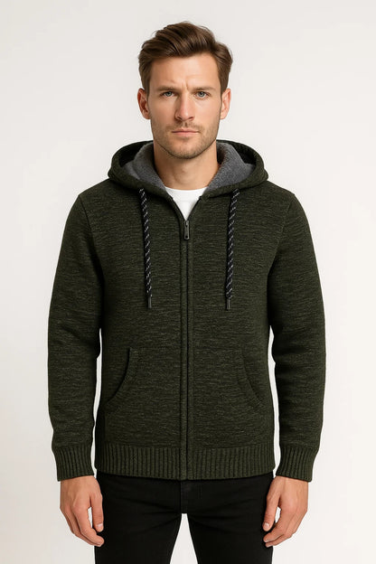 Hoodie Heren | Met Ritssluiting | Gebreide Stijl | Winter | Comfortabele pasvorm