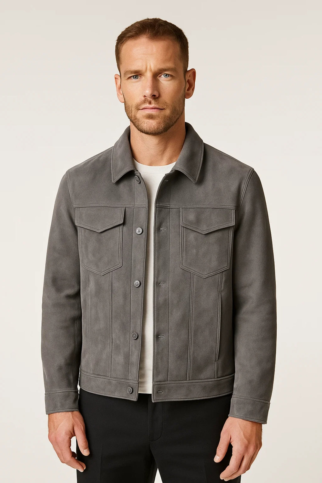 Jack Heren | Met Knoopsluiting | Minimalistisch | Herfst | Comfortabele pasvorm