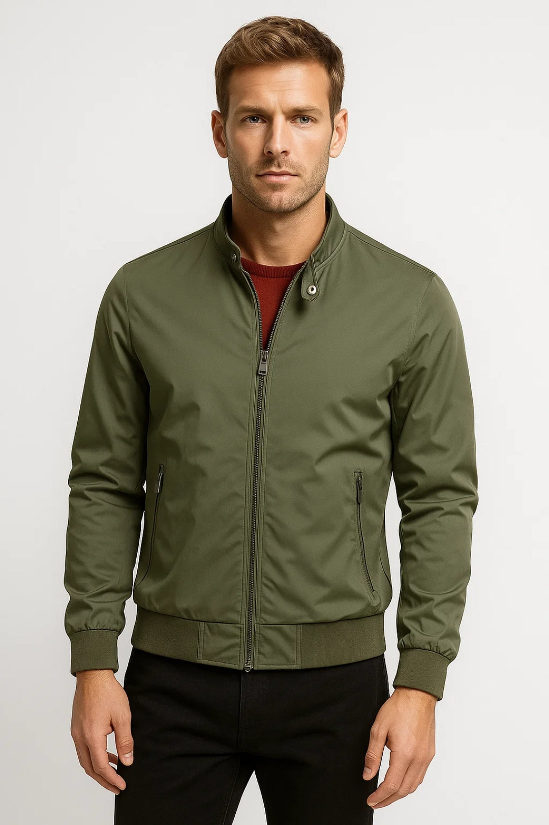 Tussenjas Heren | Met Opstaande Kraag | Met Rits | Herfst | Comfortabele pasvorm