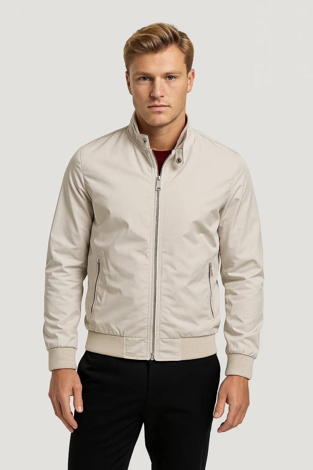 Tussenjas Heren | Met Opstaande Kraag | Met Rits | Herfst | Comfortabele pasvorm