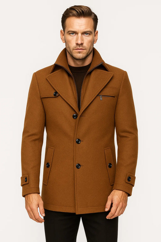 Winterjas Heren | Reverskraag | Met Knopen | Winter | Comfortabele pasvorm | Ideaal voor koude dagen