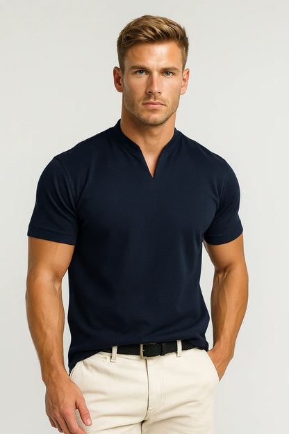 Shirt Heren | Korte Mouwen | Splitkraag | All-Season | Comfortabele pasvorm | Geschikt voor dagelijks gebruik