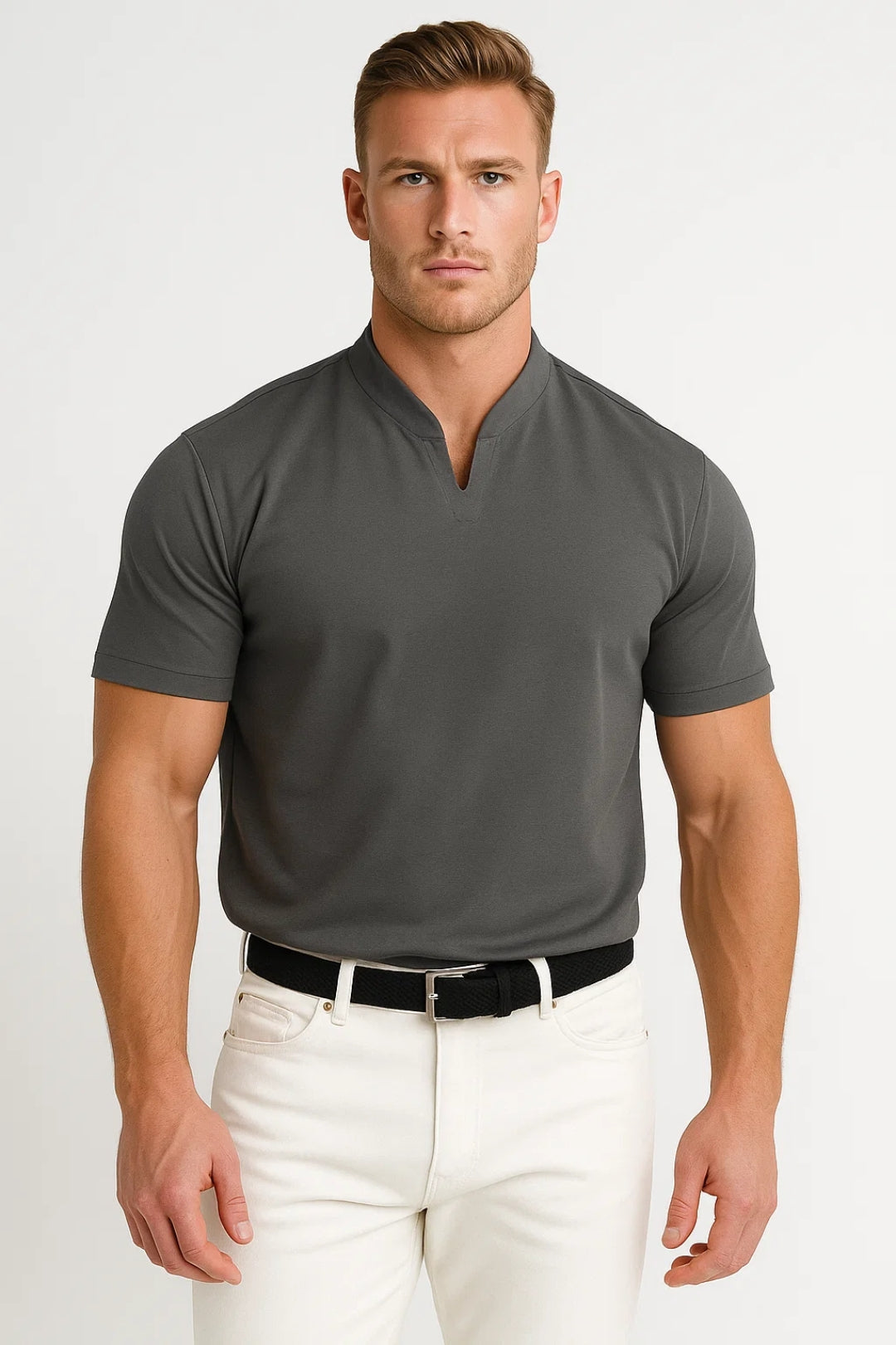 Shirt Heren | Korte Mouwen | Splitkraag | All-Season | Comfortabele pasvorm | Geschikt voor dagelijks gebruik